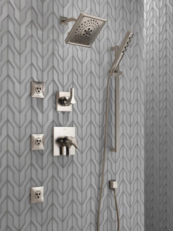 DELTA Zura Monitor 17 Series H2OKINETIC Shower Trim — Stainless
