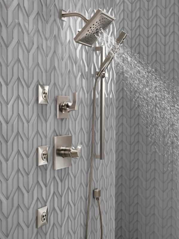 DELTA Zura Monitor 17 Series H2OKINETIC Shower Trim — Stainless