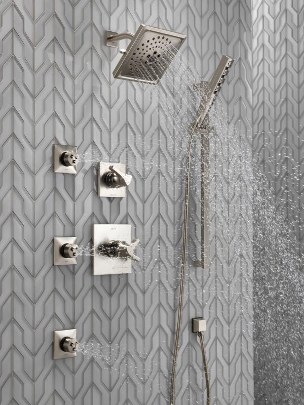 DELTA Zura Monitor 17 Series H2OKINETIC Shower Trim — Stainless