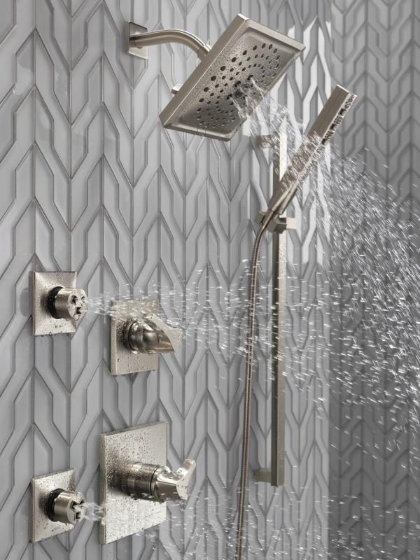 DELTA Zura Monitor 17 Series H2OKINETIC Shower Trim — Stainless